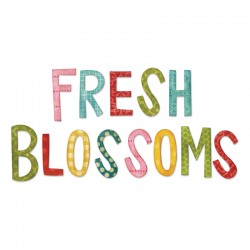 Fustella Sizzix Fresh Blossoms Alphabet