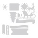 Fustella Sizzix Thinlits - Labels & Snowflakes