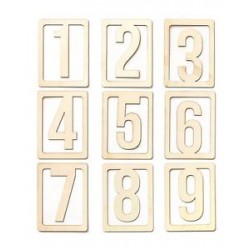 Abbellimenti in legno Studio Calico - Numeri Riquadro