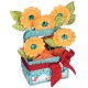 Fustella Sizzix Bigz XL - Card in a Box, A2 Flower Basket