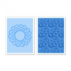 sizzix - Embossing Folder -  Doily & Lace Set -658516