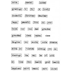 Timbri clear Lindsay Mason Design - Block Christmas Words