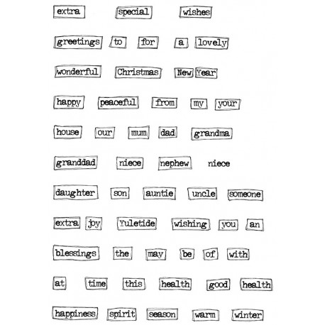 Timbri clear Lindsay Mason Design - Block Christmas Words