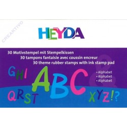 Confezione Mini Timbri Heyda - Alphabet